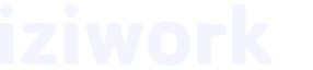 Najar's client Iziwork white logo 