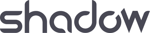 Black logo of Najar's client Shadow