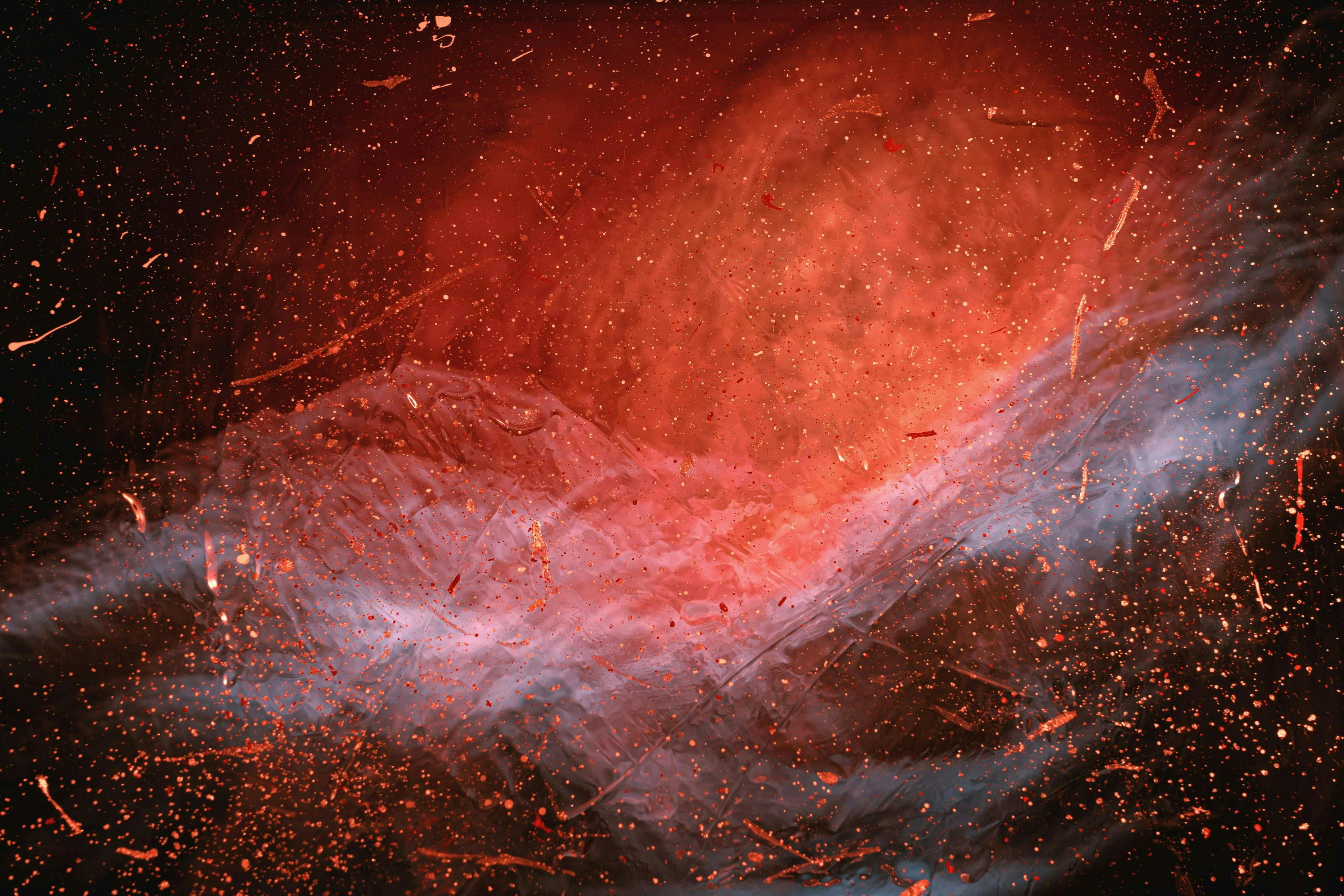orange red space waves on galaxy background, in theme with Najar's brand